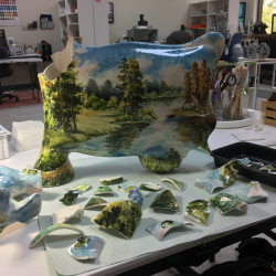 More extensively damaged pieces will likely require a restoration.