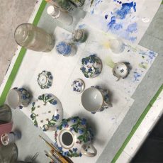 This Meissen piece was missing the majority of it’s flowers; all of which were painstakingly recreated